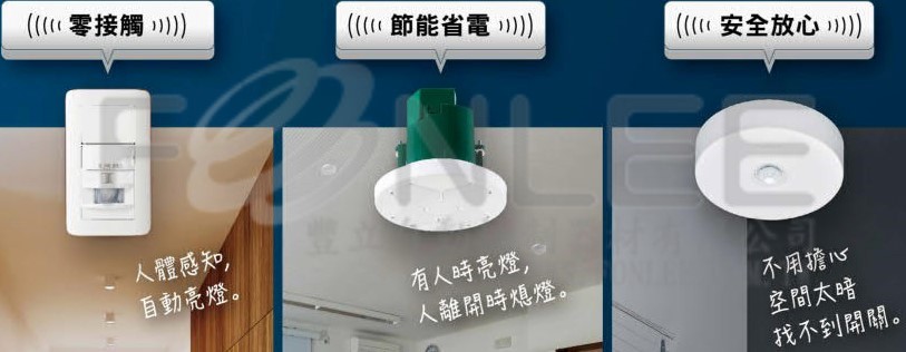 松工WTKF237107B廣角熱感開關(明)-黑8A