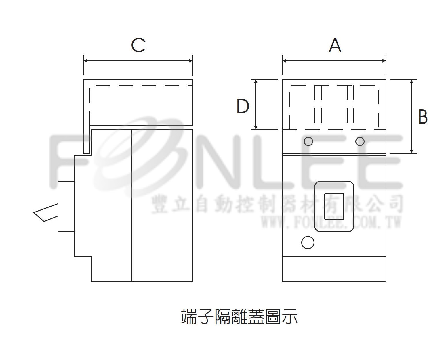 士林TC100NS 3P端子隔離蓋NF30-100(短)