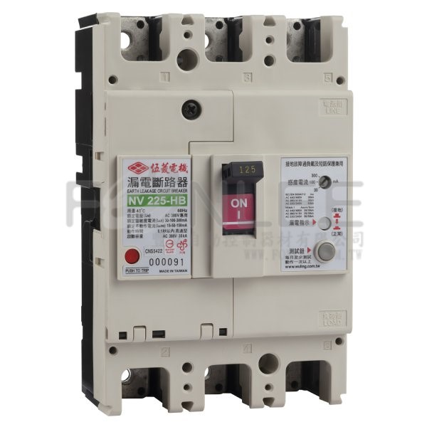 伍菱漏電NV225-HB <4P>200A 50/30K可調