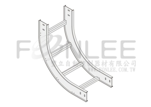 鋁製電纜架 400Ｘ100 (U型) 上彎