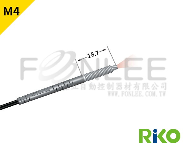 RiKO 光纖感測 M4反射/30mm PRD-420-B1