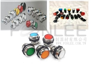 KB2-BW36B1 鐵制LED帶燈按鈕BL 1A 24V