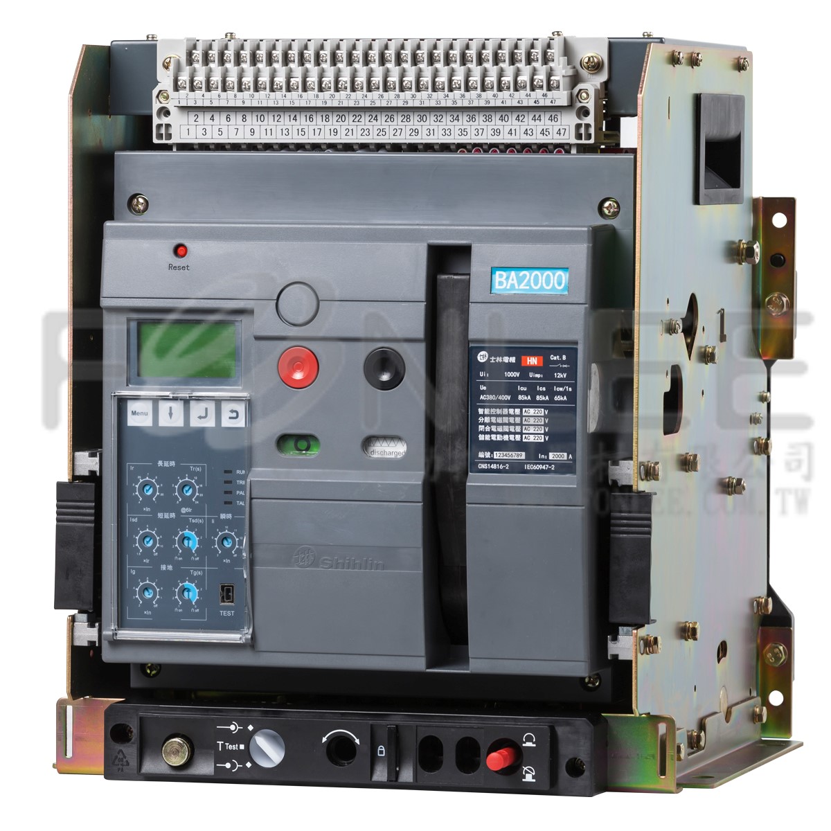 士林ACB 2000-SN 3P1600A 110/65KA抽出