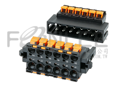 DINKLE 按壓式PCB板16P插頭 0229-M516Y